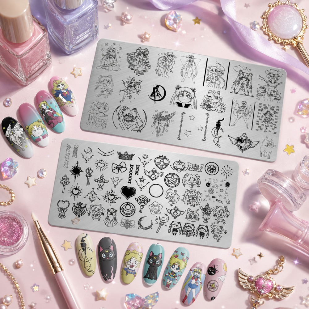 Nail Art Maroon - Placa de Estampado de Uñas con