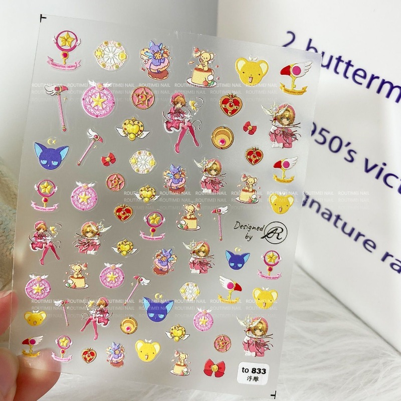 Nail Art Maroon - Sailor Moon-pegatinas para uñas Tsukino Usagi