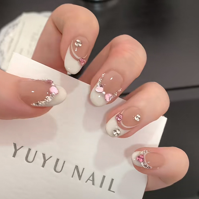 Nail Art French Nails - 10 Uds. De manicura blanca, francesa,