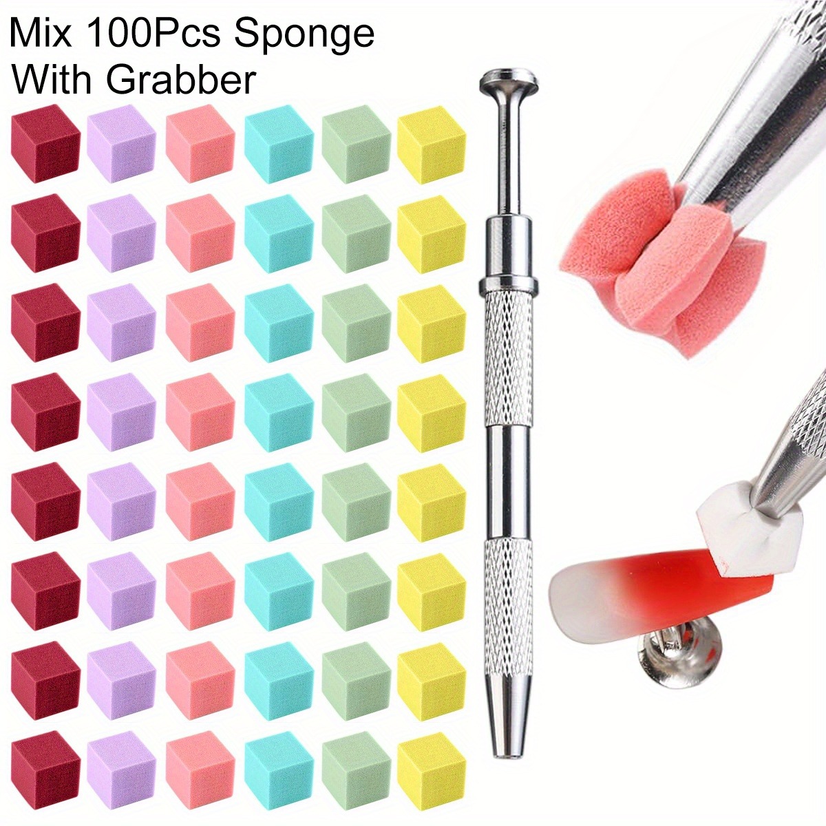 Nail Gel Polish Set - Juego de esponjas cuadradas para decoración