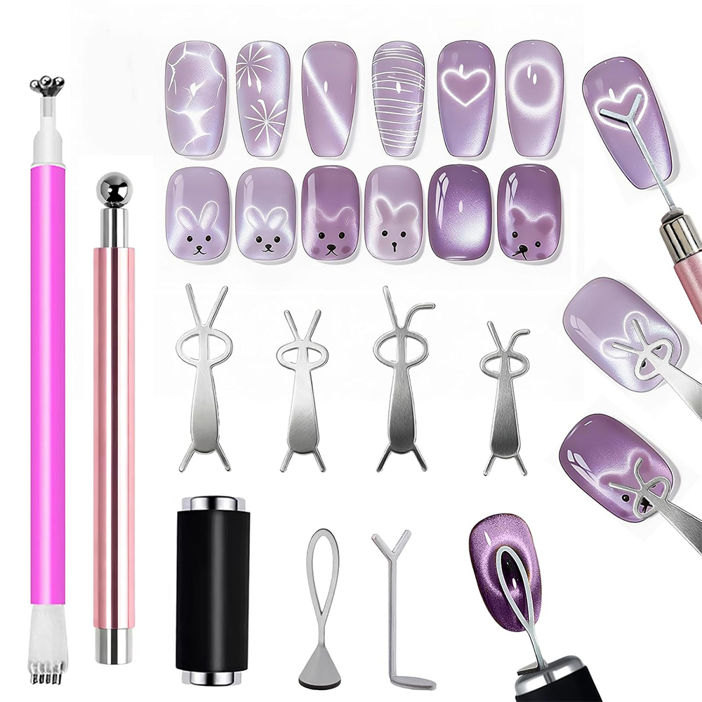 Nail Gel Polish Set - Juego de 10 Imanes para Uñas