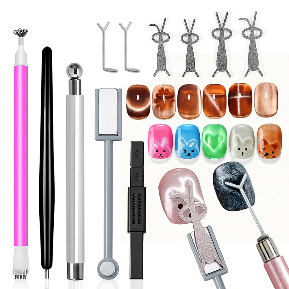 Nail Gel Polish Set - Juego de 11 imanes para decoración