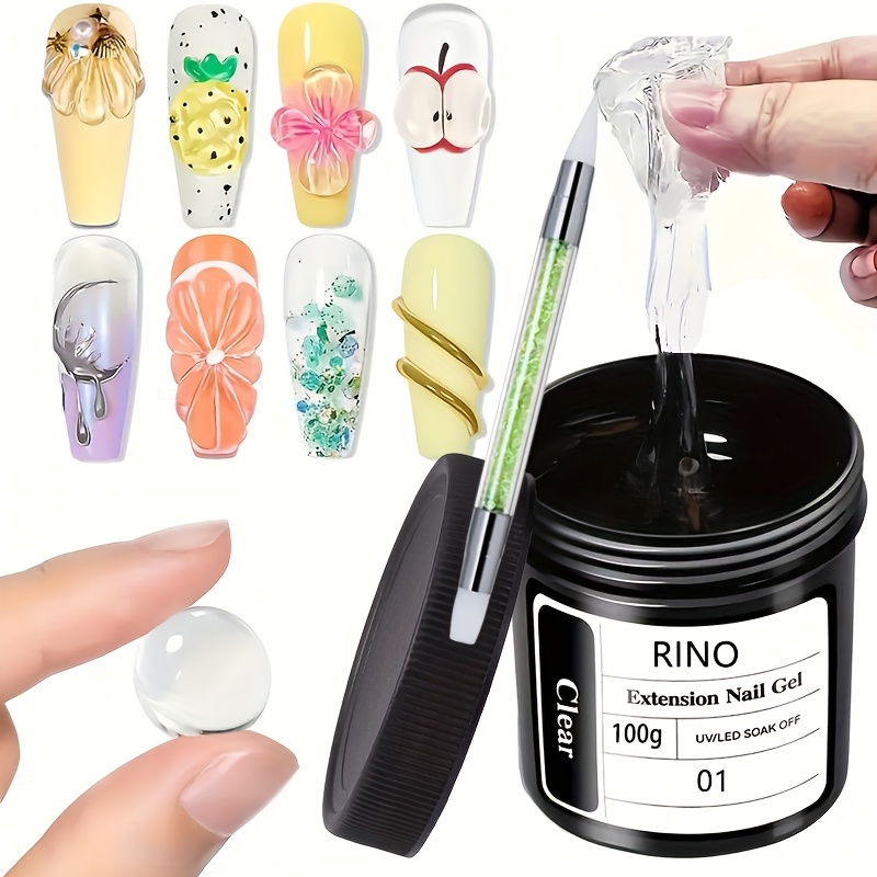 Nail Gel Polish Set - Gel de Uñas Transparente Antiadherente de