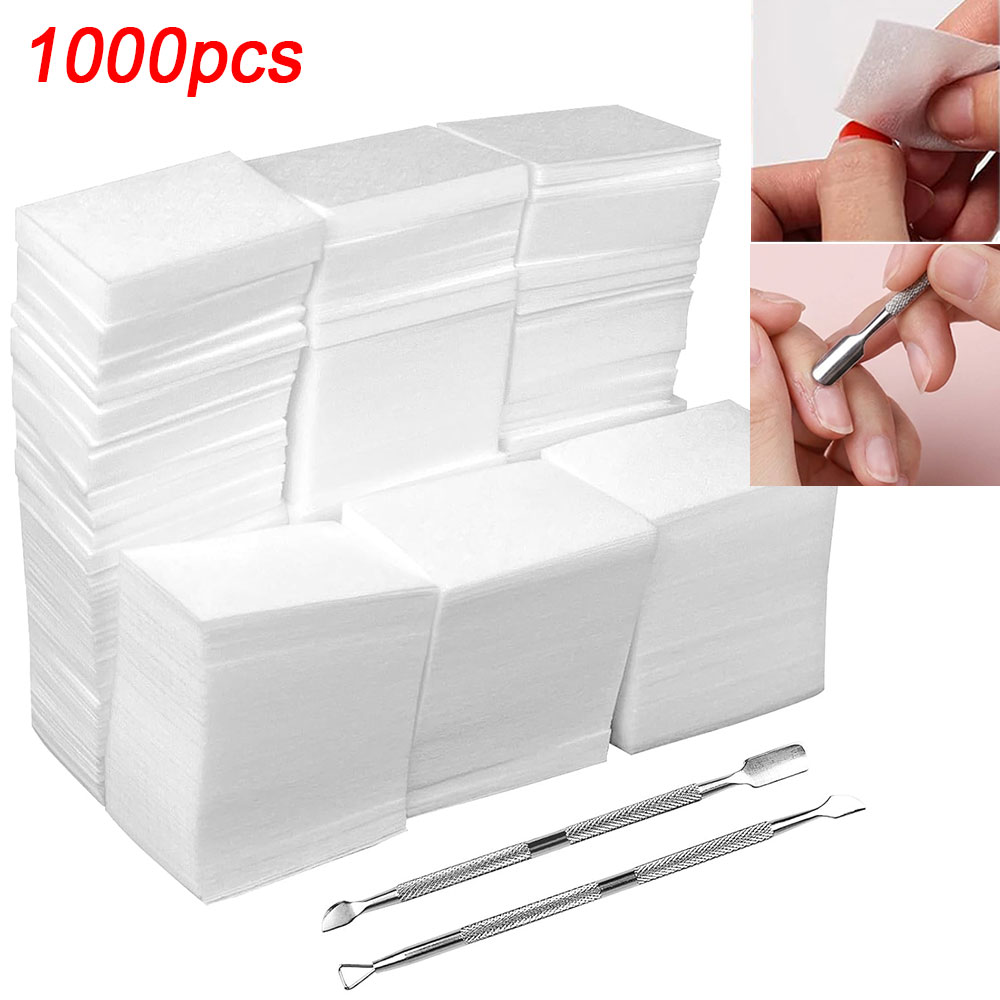 Nail Art Gel Polish - 1000 Toallitas para Uñas Sin Pelusa,