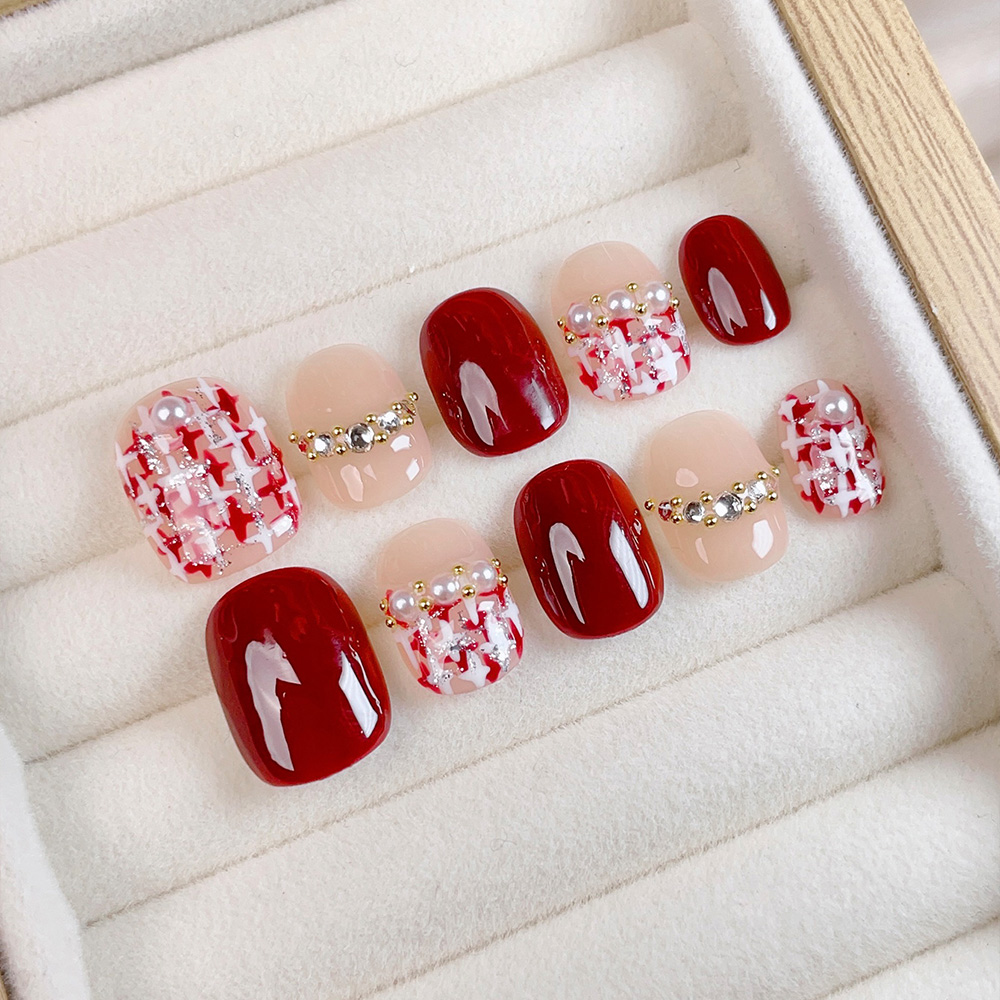 Nail Art Elegant - Kit de 10 Uñas Postizas Cortas