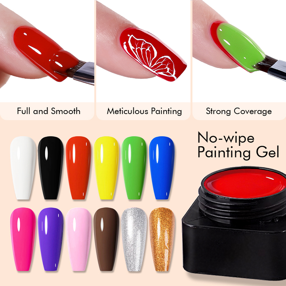 Nail Art Full Design - CHUNSHU-Gel de pintura semisólido 4 en