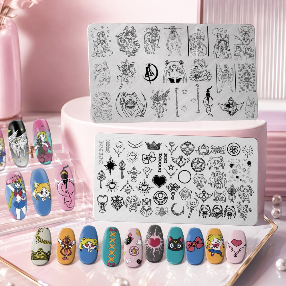 Placa de Estampado de Uñas con - Nail Art Maroon reseña y precio