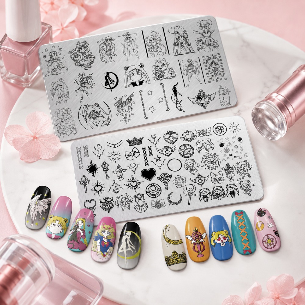 Placa de Estampado de Uñas con - Nail Art Maroon reseña y precio