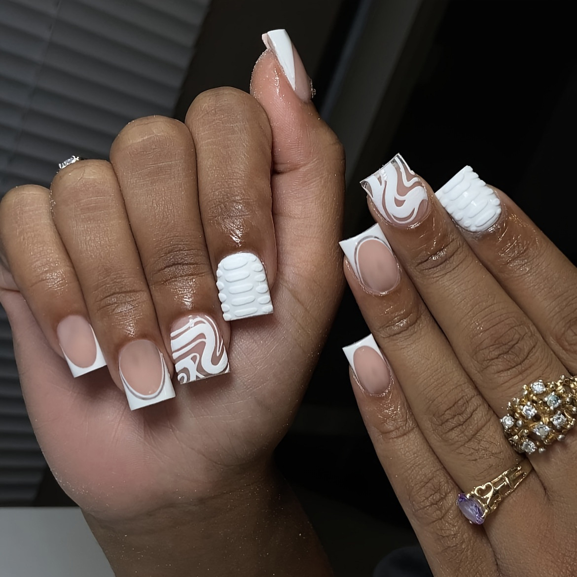 24 Uds. De uñas postizas franc - Nail Art Full Design reseña y precio