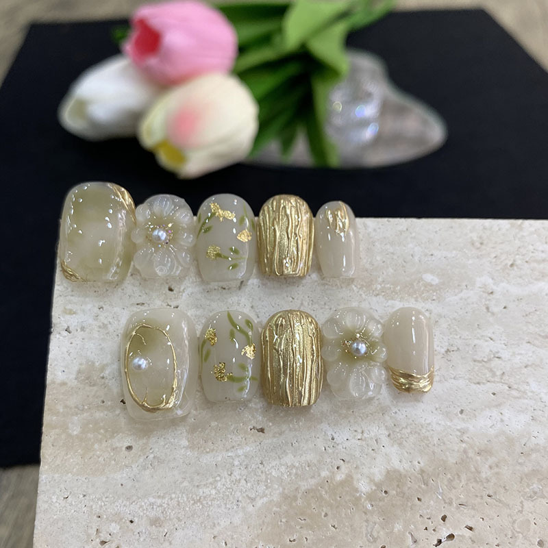10 Uñas Postizas de Mariposa y - Nail Art French Nails reseña y precio