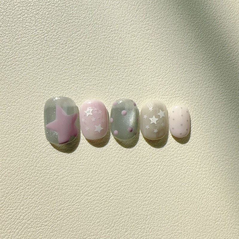 10 Uñas Postizas Hechas a Mano - Nail Art Cat Eye Simple reseña y precio