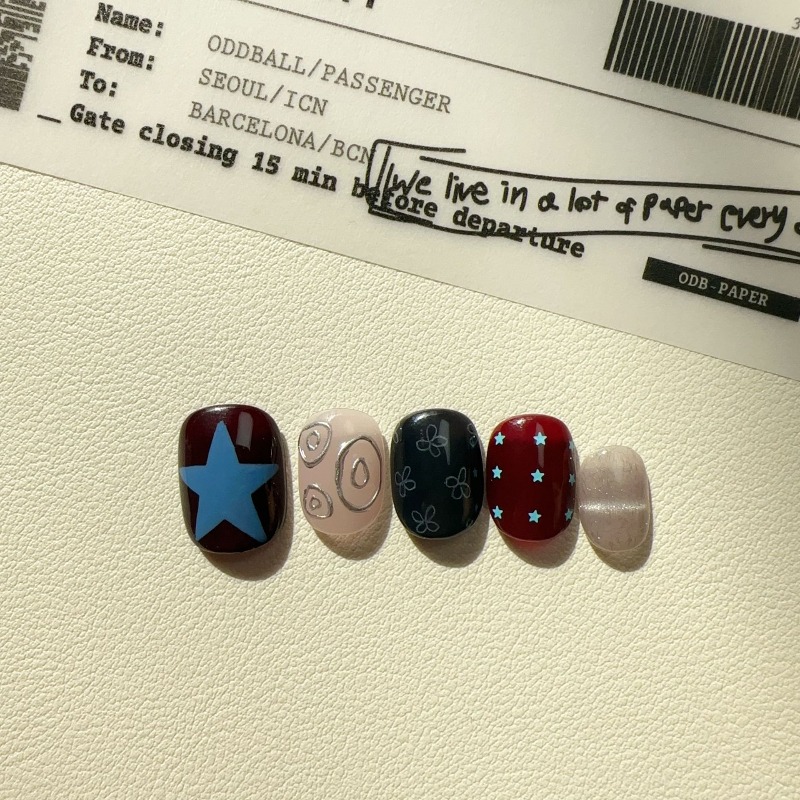 10 Uñas Postizas Hechas a Mano - Nail Art Cat Eye Simple reseña y precio