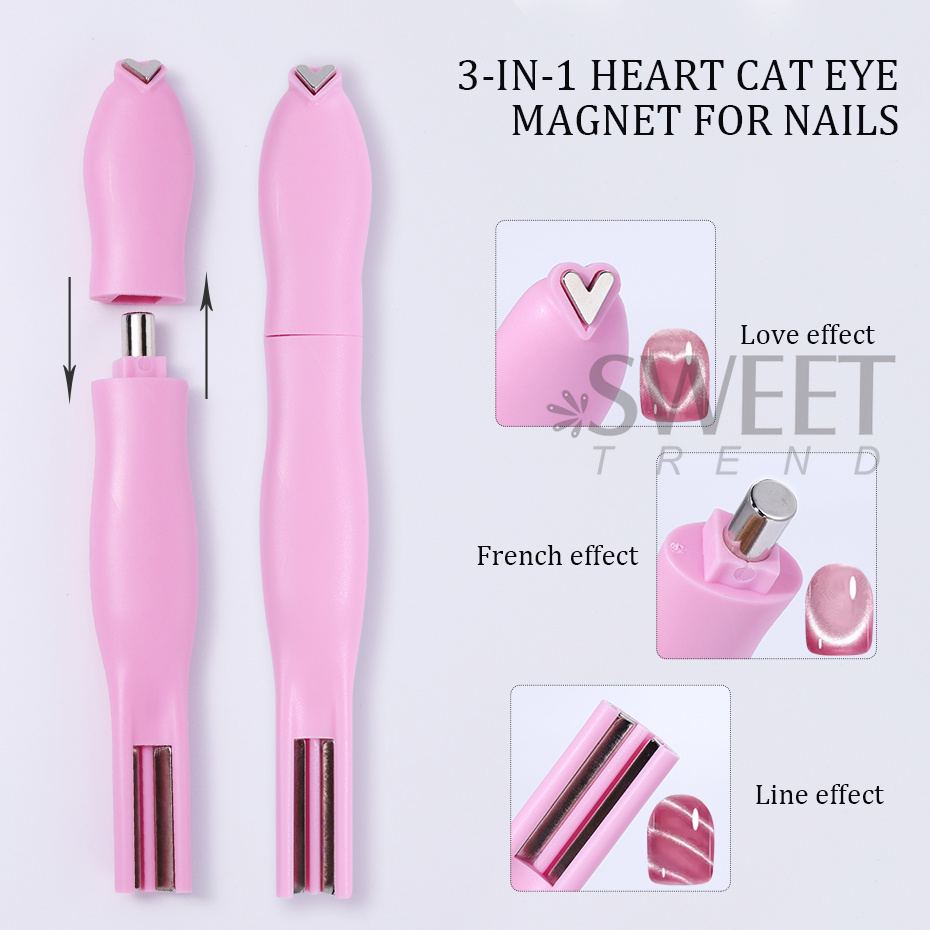 Imán 3 en 1 con forma de coraz - Nail Art Maroon reseña y precio