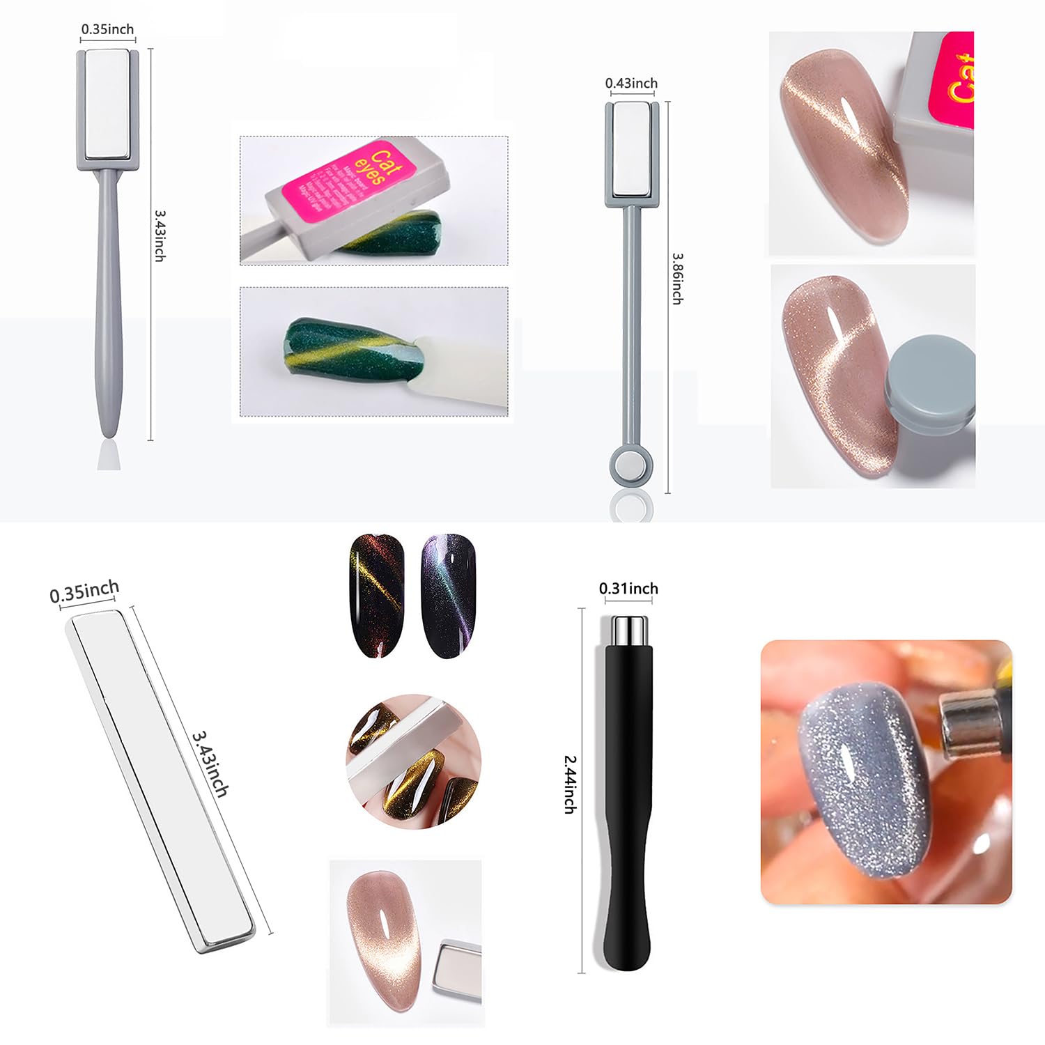 Juego de 10 Varitas Magnéticas - Nail Gel Polish Set reseña y precio