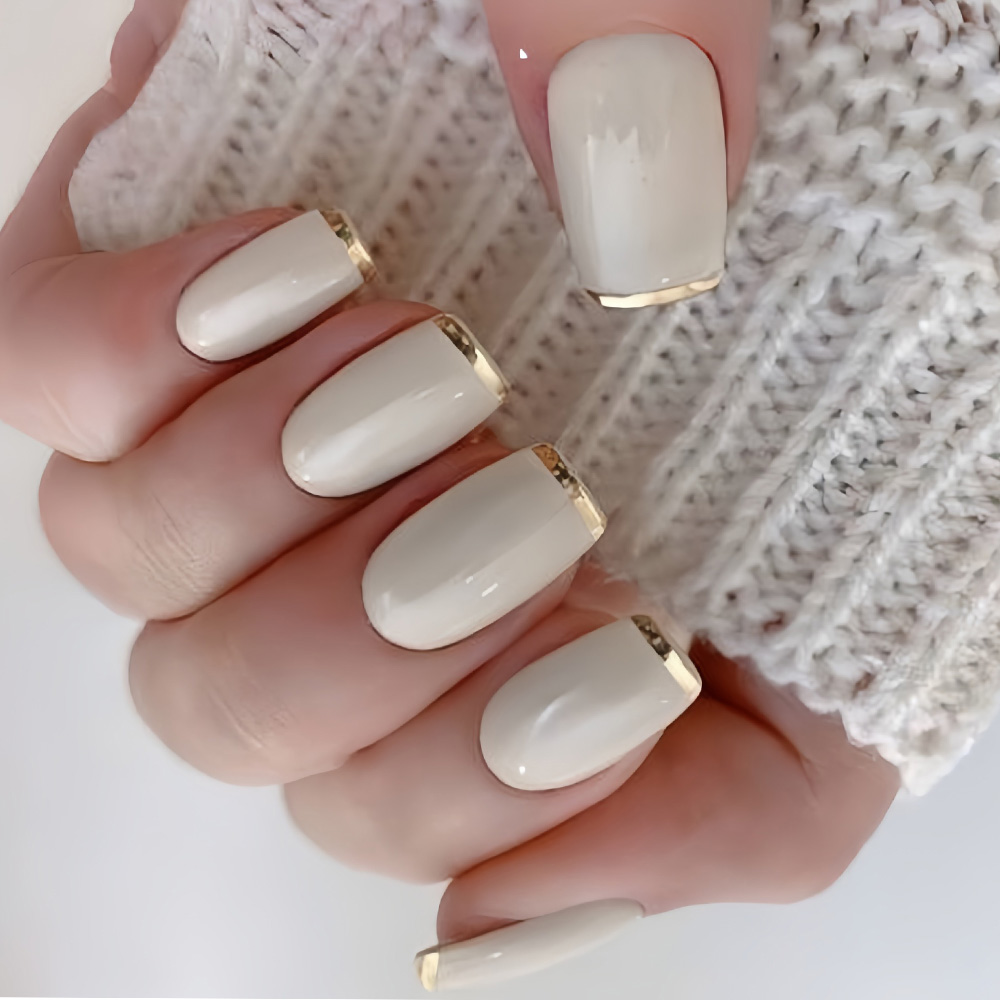 Uñas postizas medianas para mu - Nail Art French Nails reseña y precio