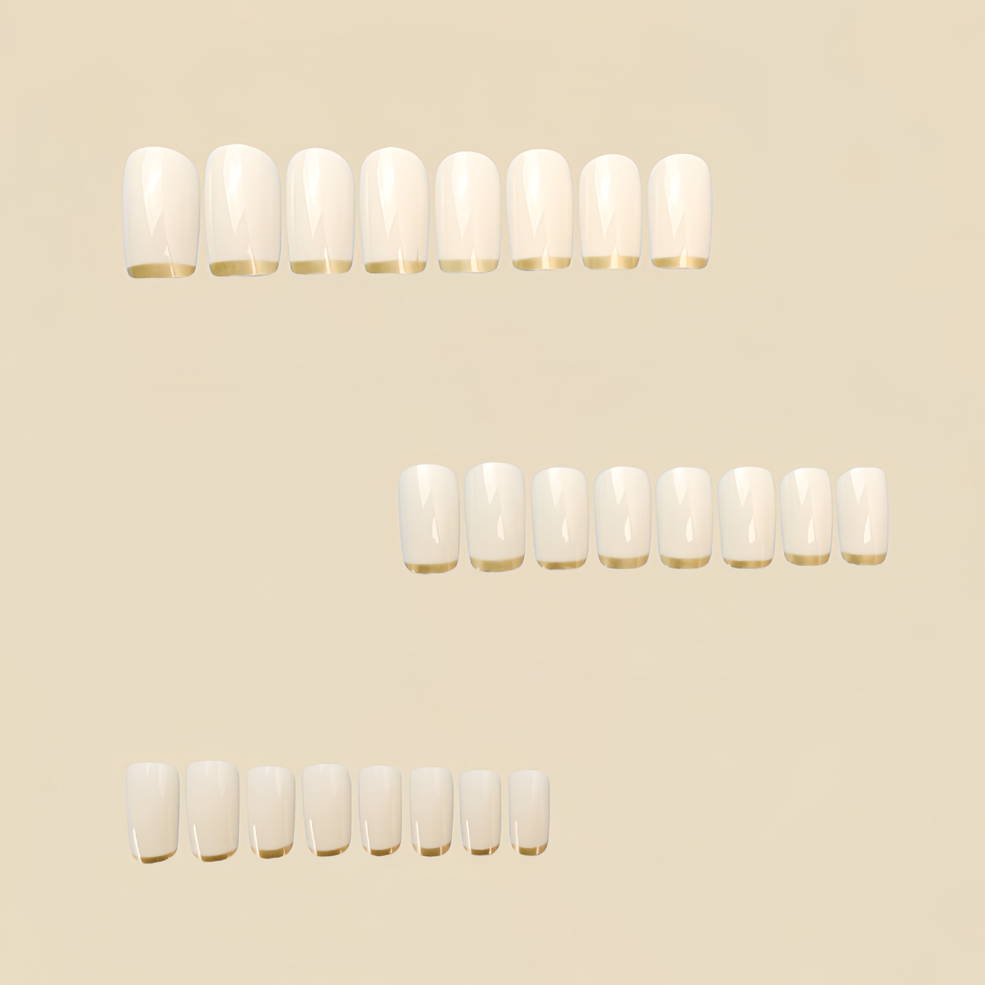 Uñas postizas medianas para mu - Nail Art French Nails reseña y precio