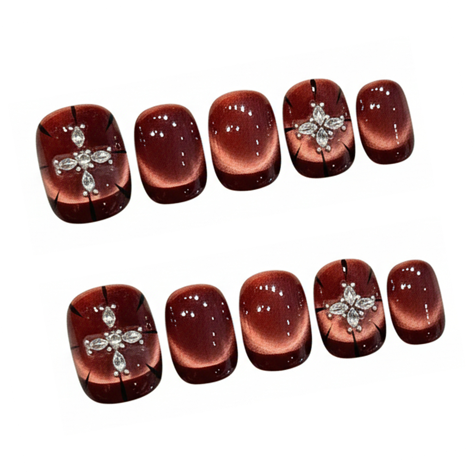 10 Uds. De uñas postizas de es - Nail Art Elegant reseña y precio