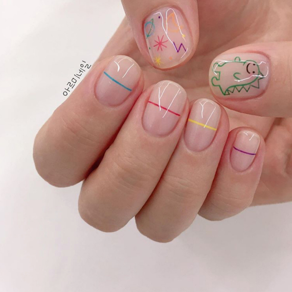 1 unidad de pegatinas kawaii d - Nail Art One Stroke reseña y precio