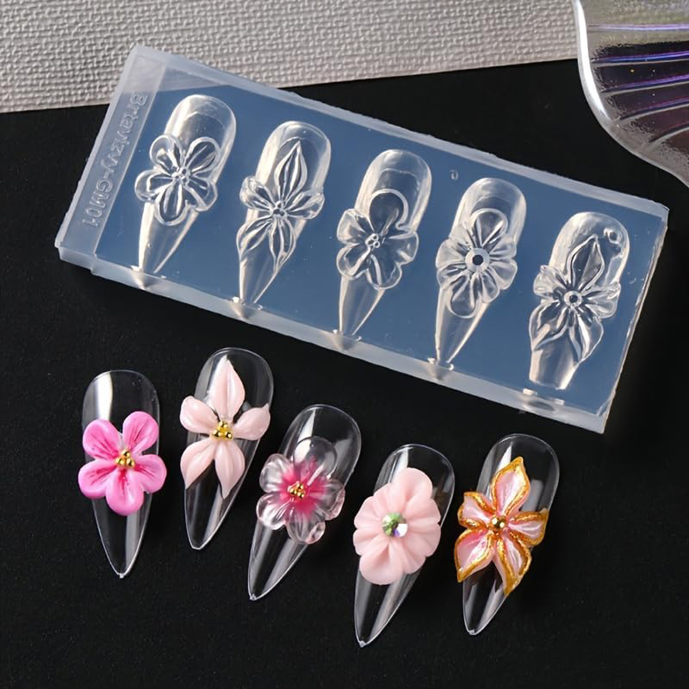 Moldes de silicona 3D florales - Nail Art Elegant reseña y precio