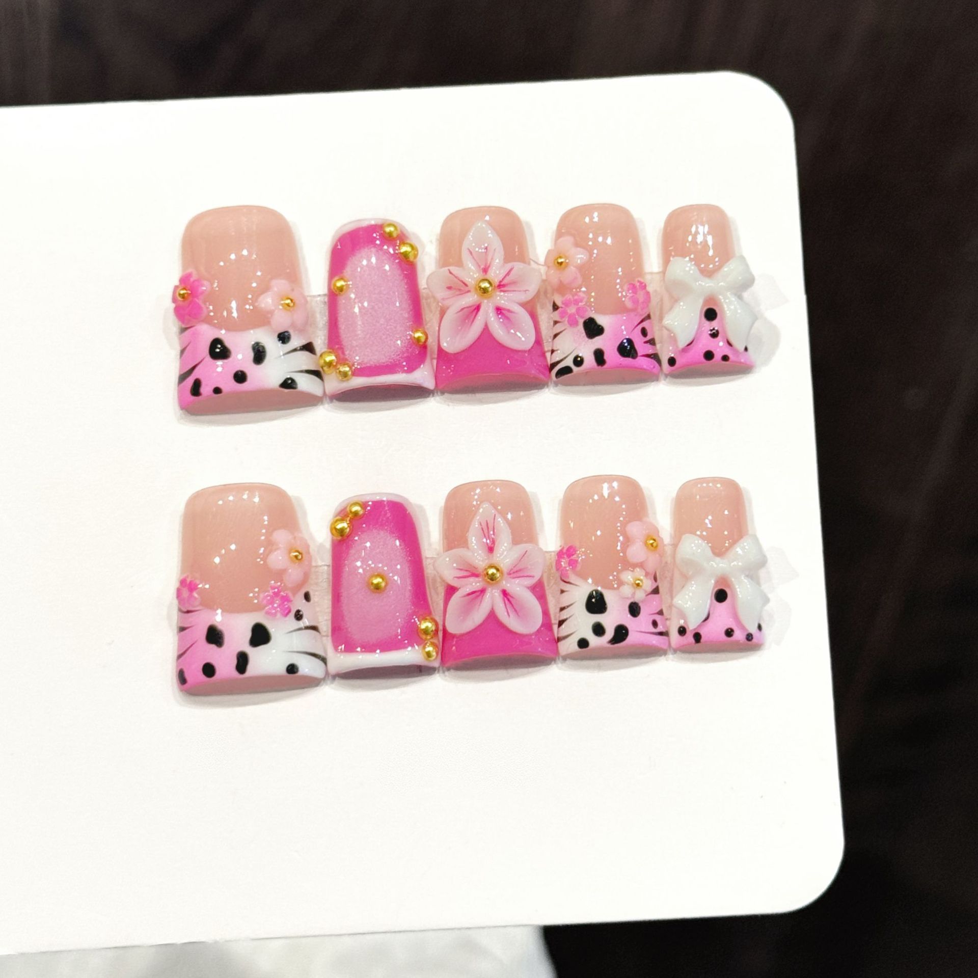 10 Uds uñas postizas estilo oc - Nail Art French Nails reseña y precio