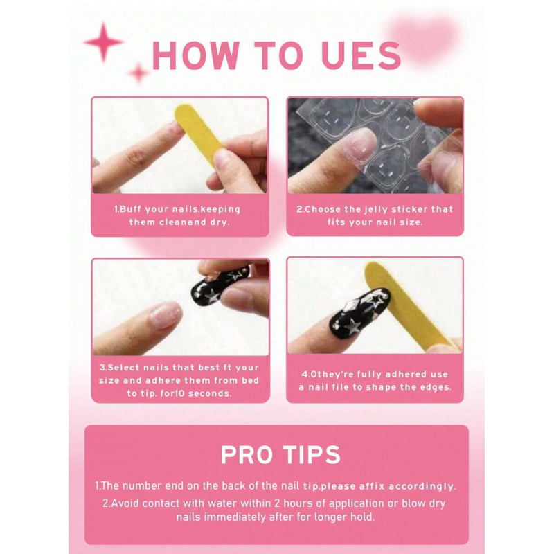 10 Uds. De uñas medianas hecha - Nail Art Cat Eye Simple reseña y precio