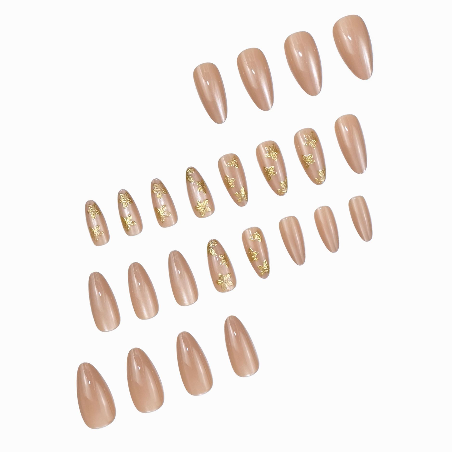 Uñas Postizas Almendradas con  - Nail Art Cat Eye Simple reseña y precio