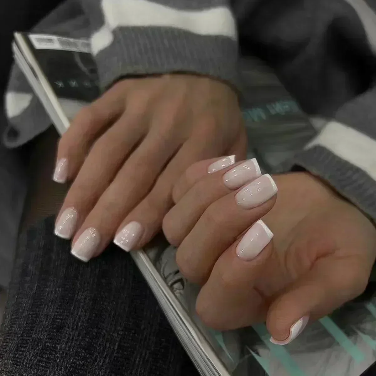 24 Uds. De uñas desmontables c - Nail Art French Nails reseña y precio