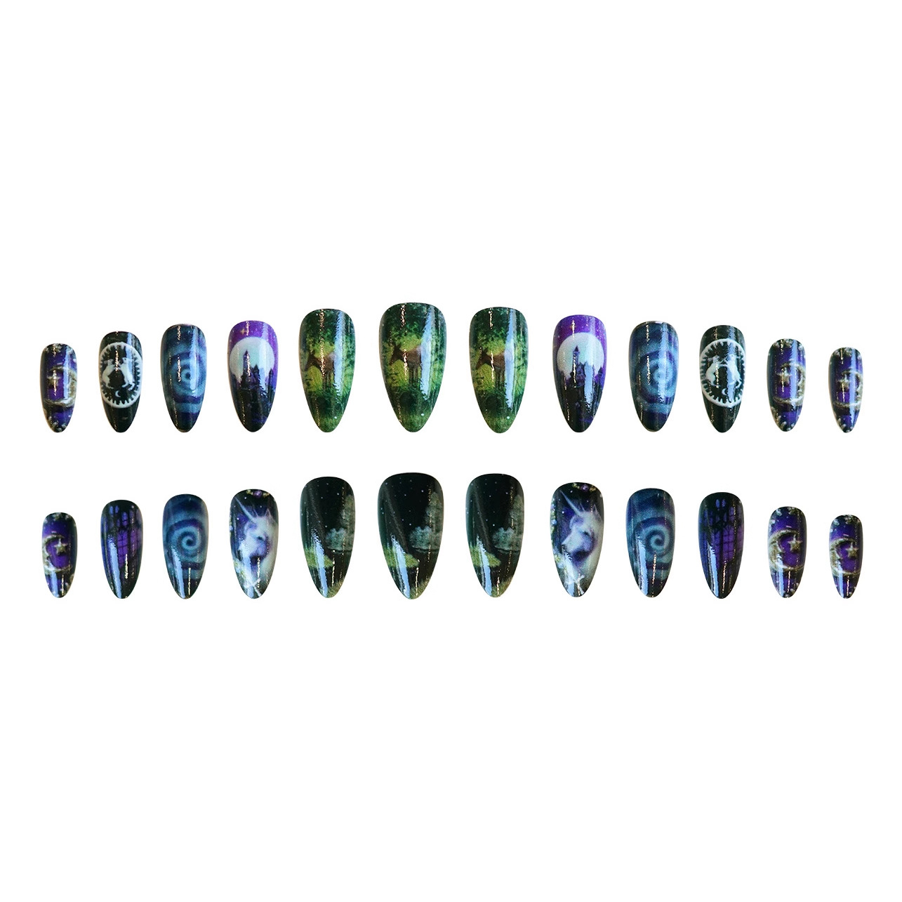24 Uds. De uñas postizas de ca - Nail Art Maroon reseña y precio